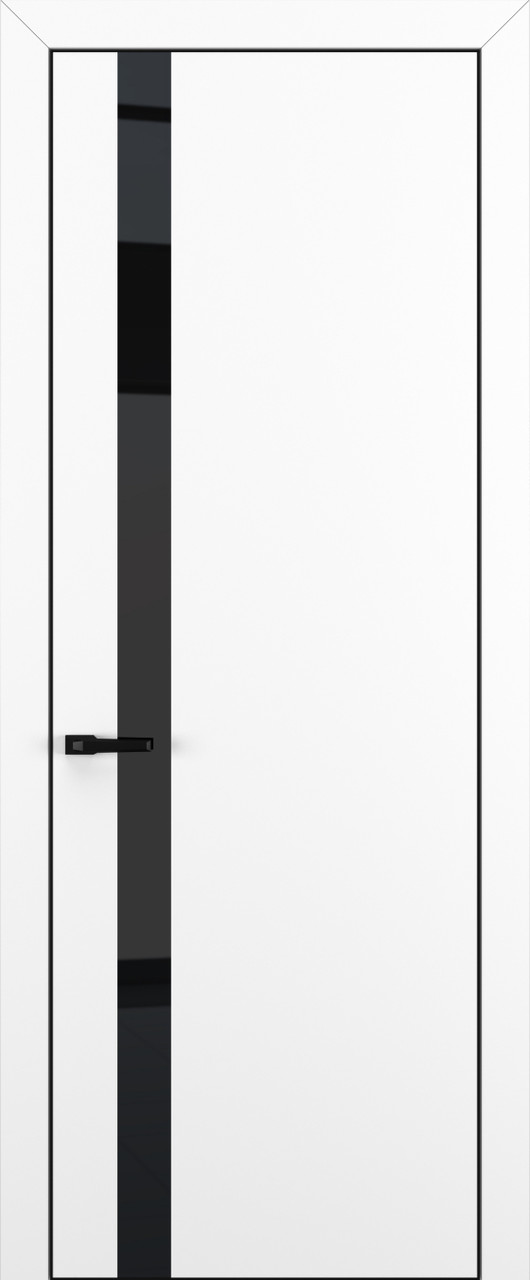 Квалитет  К2 Black Classic 800*2000 Белый матовый ALU Черная зпп Eclipse под 2 петли зпз 196