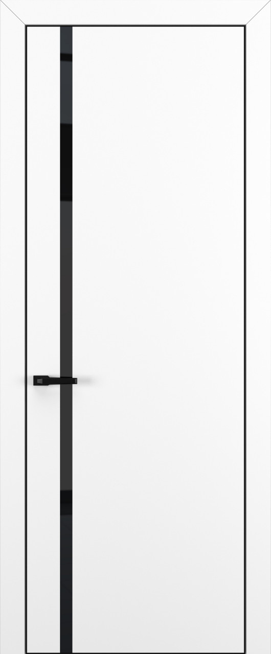 Квалитет  К1 Black Classic 800*2000 Белый матовый ALU Черная зпп Eclipse 2.0 под 2 петли зпз 196