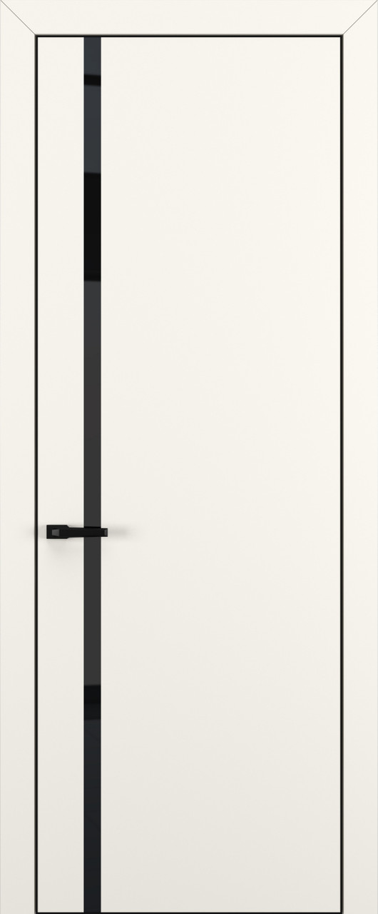 Квалитет  К1 Black Classic 800*2000 Молочный матовый ALU Черная зпп Eclipse 2.0 под 2 петли зпз 196