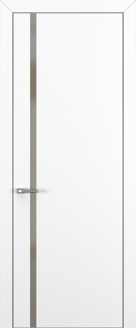 Квалитет  К1 Silver Bronze 800*2000 Белый матовый ALU Серая зпп Eclipse 2.0 под 2 петли зпз 196