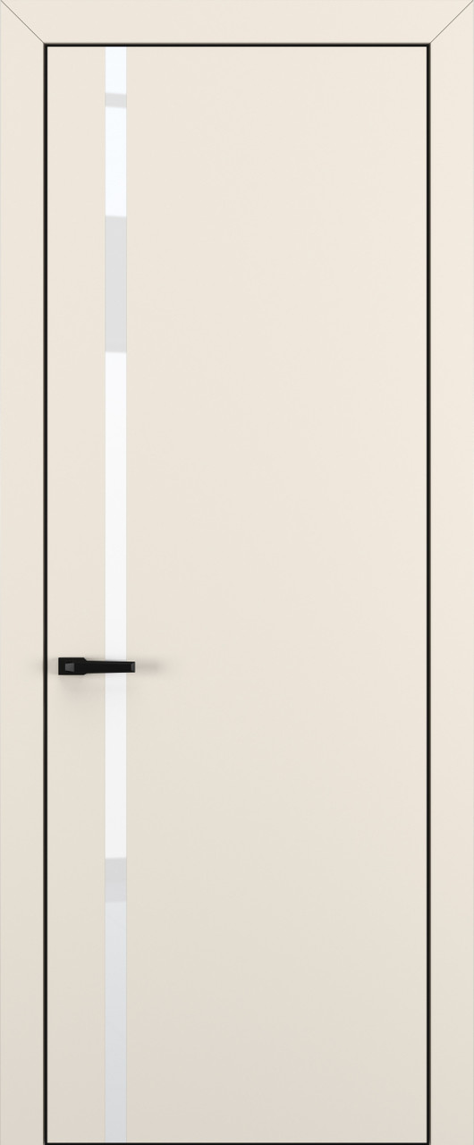 Квалитет  К1 White Pure 800*2000 Матовый крем ALU Черная зпп Eclipse 2.0 под 2 петли зпз 196