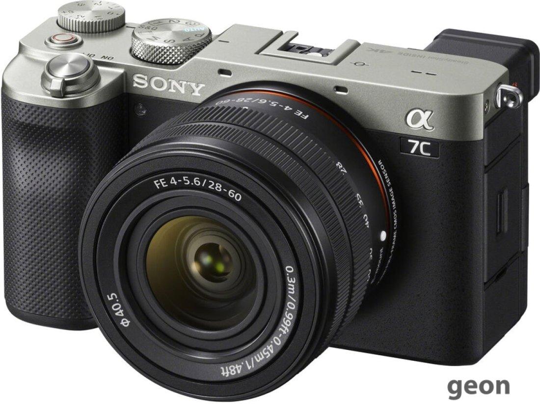 Беззеркальный фотоаппарат Sony Alpha a7C Kit 28-60mm (серебристый) - фото 2 - id-p219668216