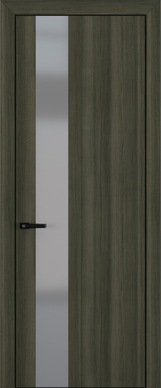 Квалитет  К3 Silver Grey 800*2000 Дуб темный ALU Черная зпп Eclipse под 2 петли зпз 196