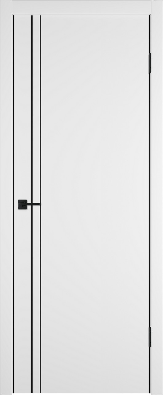 Межкомнатная дверь Urban 2 V   цвет Ice   кромка Black Edge