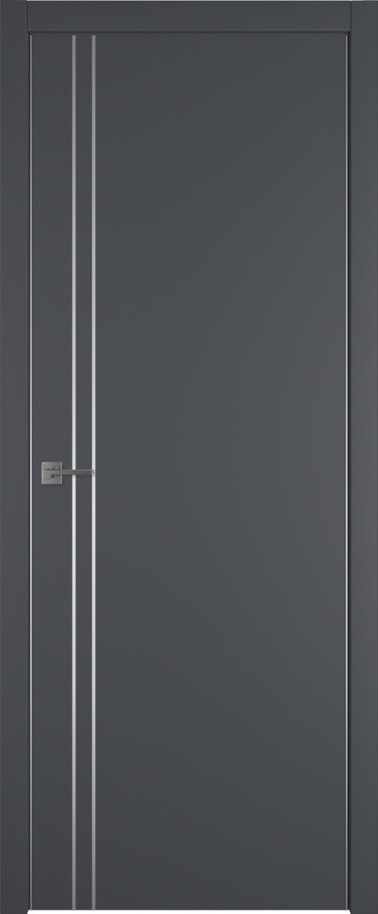 Межкомнатная дверь Urban 2 V цвет Onyx кромка Silver Edge