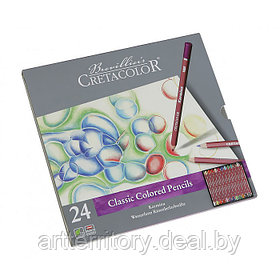 Набор цветных карандашей KARMINA, 24 цвета (металлическая коробка)