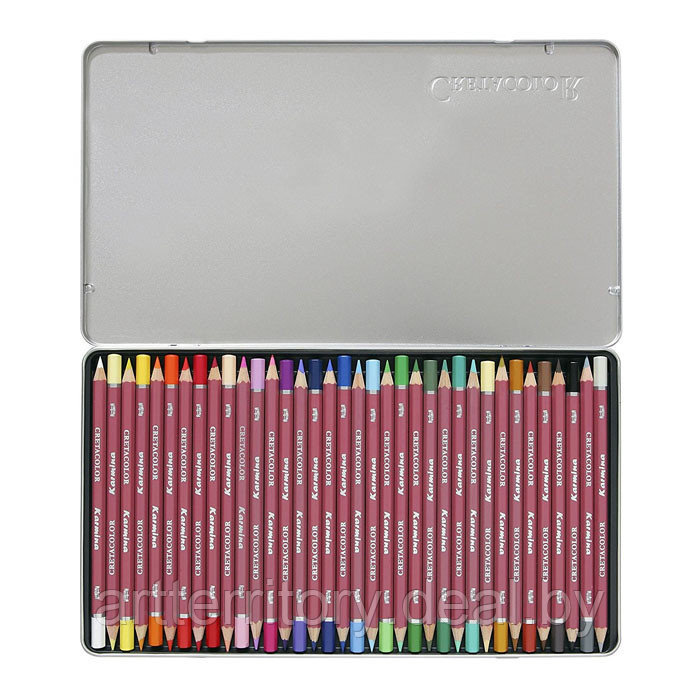 Набор цветных карандашей KARMINA, 36 цветов (металлическая коробка) - фото 1 - id-p219675492