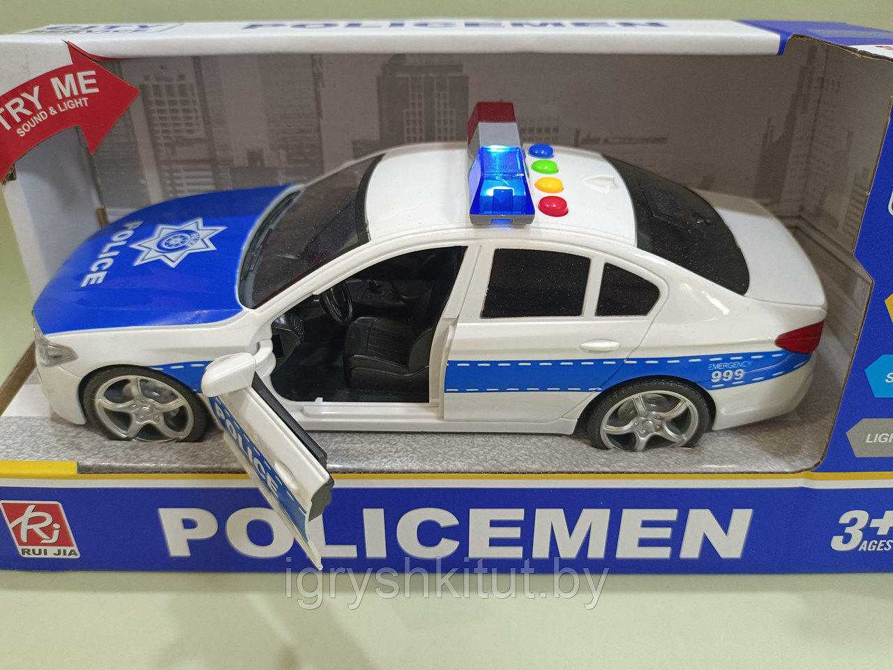 Инерционная полицейская машина (свет и звук) - фото 3 - id-p219535741