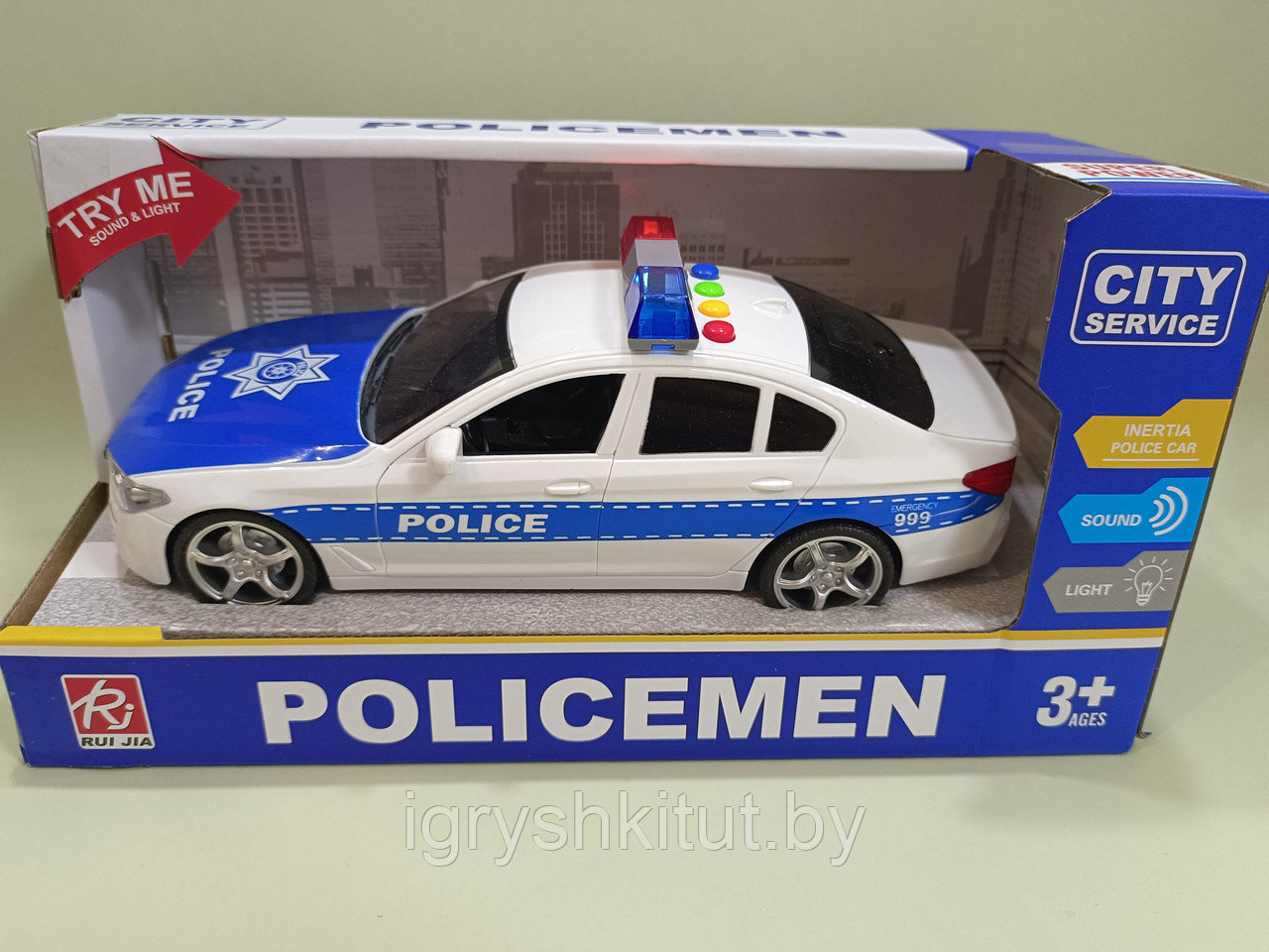 Инерционная полицейская машина (свет и звук) - фото 5 - id-p219535741