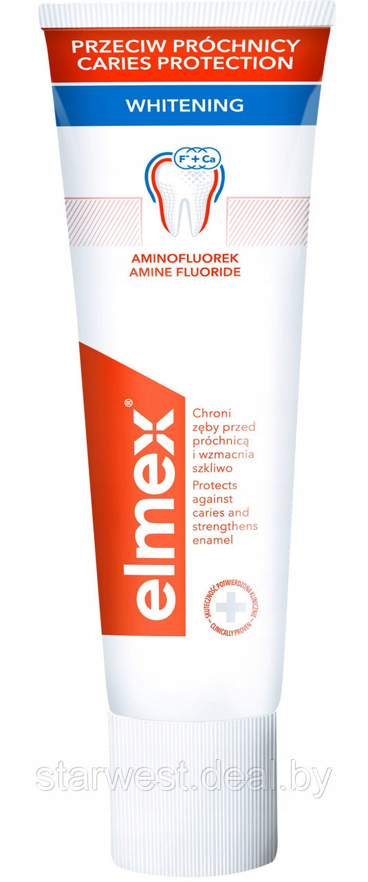 Elmex Caries Protection Whitening 75 мл Зубная паста отбеливающая для ежедневного применения - фото 4 - id-p219678156