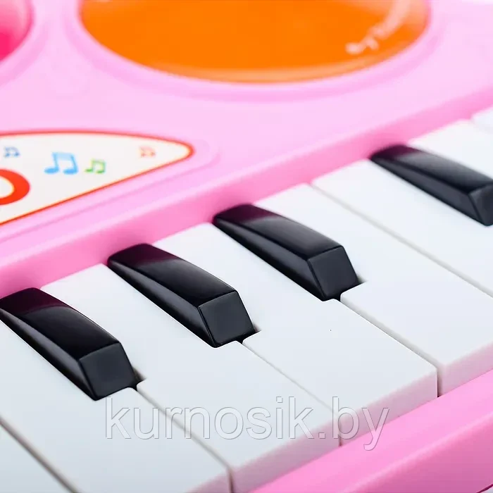 Детское пианино для малышей Е-нотка, розовый, 9029 - фото 5 - id-p219678472