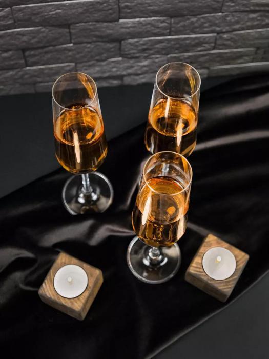 Бокалы для вина и коктейлей Фужеры для шампанского стекло на ножке Подарочный винный новогодний набор 6 штук - фото 9 - id-p219679076