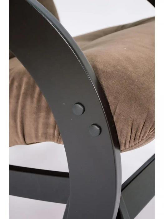 Кресло качалка для взрослого дома дачи маятник глайдер мягкое с маятниковым механизмом складное коричневое - фото 9 - id-p219679097