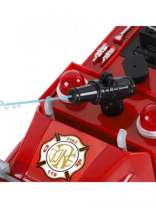 Пожарная машина большая детская игрушка машинка на радиоуправлении аккумуляторе пульте управления с водой - фото 9 - id-p219679102