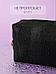 Косметичка женская маленькая дорожная кожаная на молнии мини сумка пенал органайзер для косметики кисти черная, фото 3