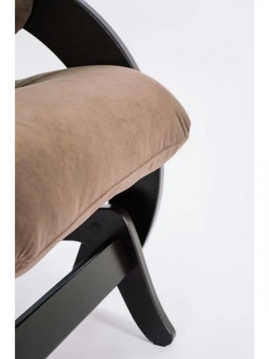 Кресло качалка для взрослого дома дачи маятник глайдер мягкое с маятниковым механизмом складное коричневое - фото 10 - id-p219682475
