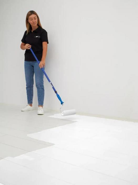 Краска для бетонных полов стен паркета без запаха быстросохнущая Акриловая половая эмаль белая полуматовая - фото 9 - id-p219682485