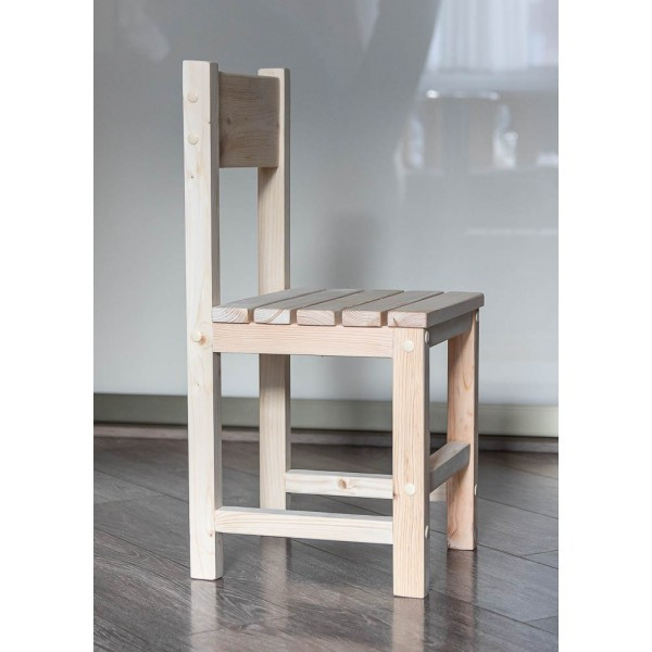 Детский деревянный стульчик арт. SDRN-34 (БОЛЬШОЙ). Высота до сиденья 34 см. Цвет натуральное дерево. - фото 2 - id-p153459533