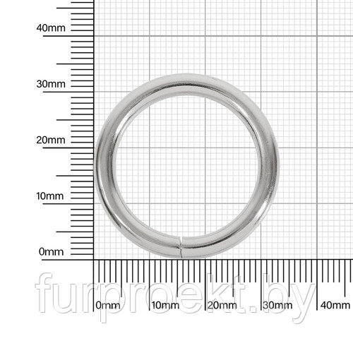 Кольцо №18 разъемн 4/25/33 мм никель роллинг