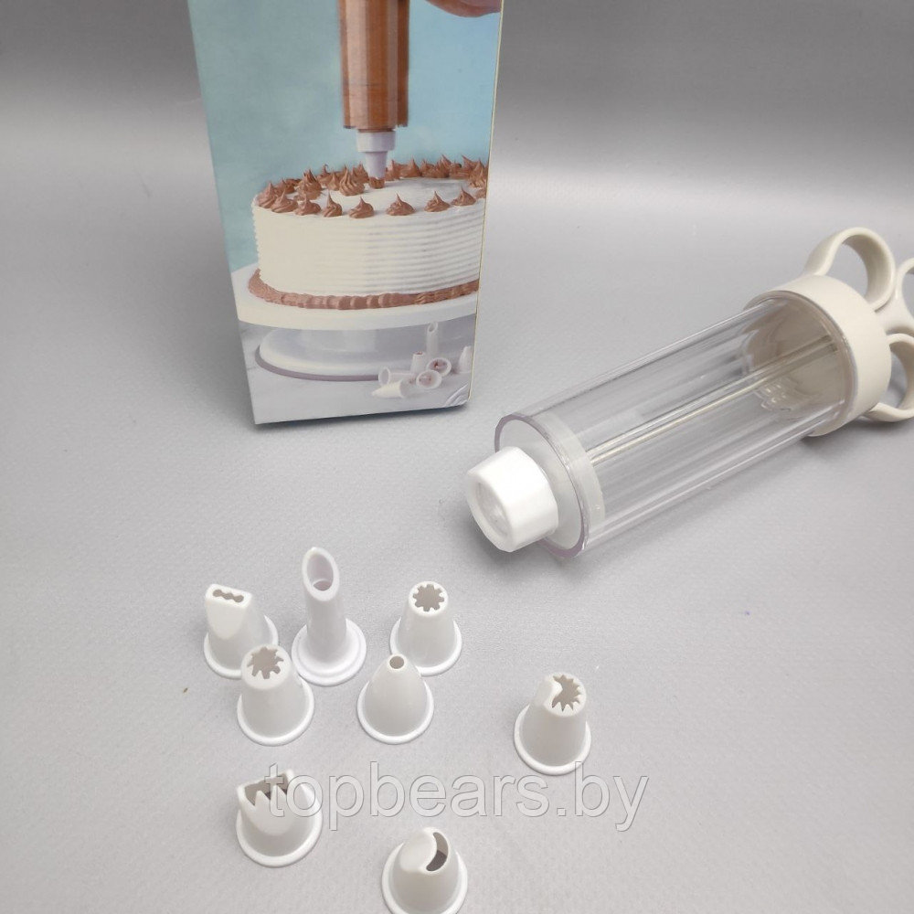 Шприц кондитерский CupCake Injector, 8 насадок для крема - фото 2 - id-p219684680