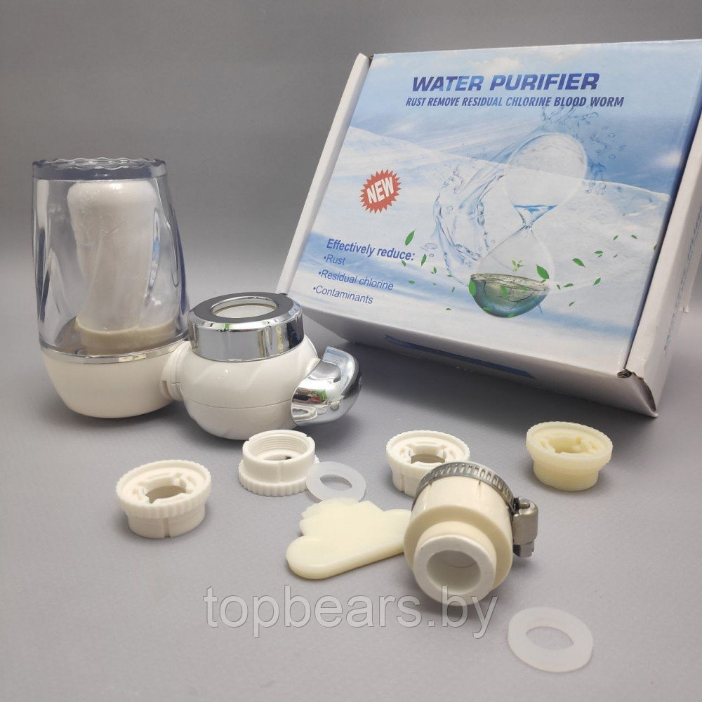 Фильтр-насадка на кран для проточной воды Water Purifier LJ-HYS-0702 Золото - фото 2 - id-p219684685