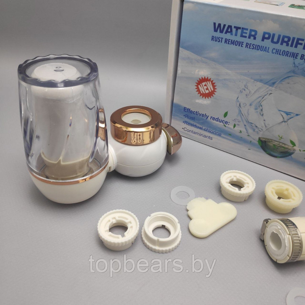 Фильтр-насадка на кран для проточной воды Water Purifier LJ-HYS-0702 Золото - фото 4 - id-p219684685