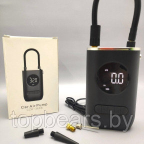 Беспроводной портативный автомобильный компрессор CAR Air Pump CZK-3668 (USB, 4 насадки, LED-дисплей, - фото 1 - id-p219684688