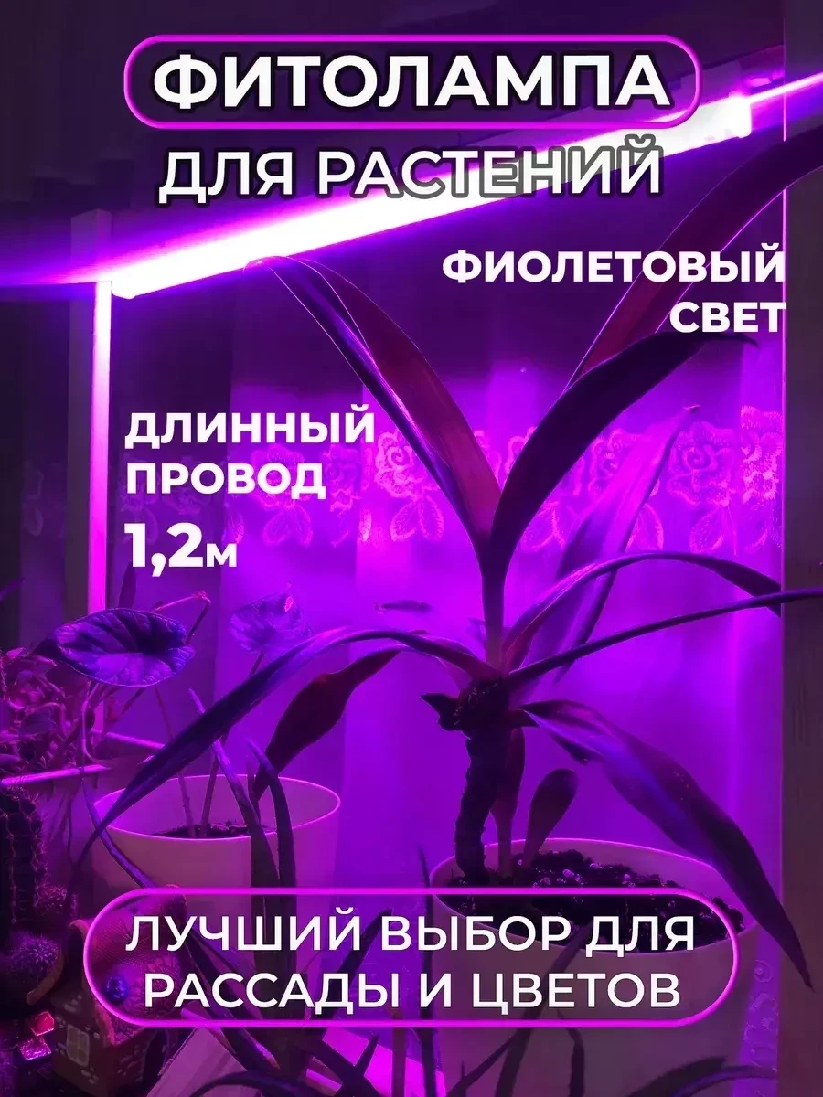 Фитолампа-светильник для растений полного спектра (1 лампа) - фото 1 - id-p219684721