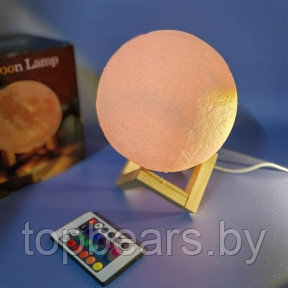Лампа ночник Moon Lamp Humidifier с пультом управления / Луна объемная - фото 1 - id-p219684694