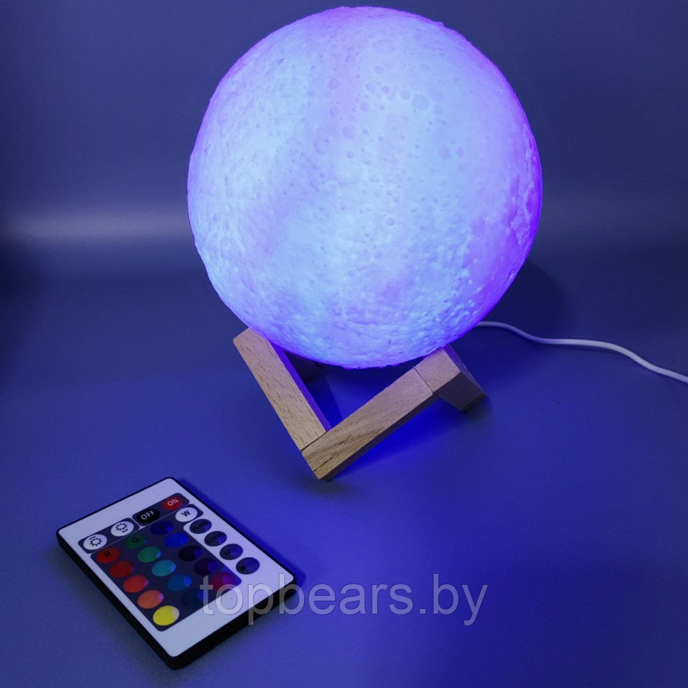 Лампа ночник Moon Lamp Humidifier с пультом управления / Луна объемная - фото 10 - id-p219684694