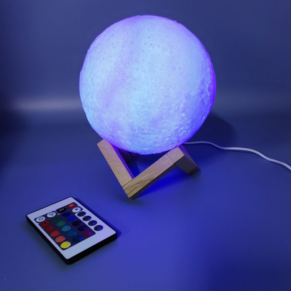 Лампа ночник Moon Lamp Humidifier с пультом управления / Луна объемная - фото 9 - id-p219685108
