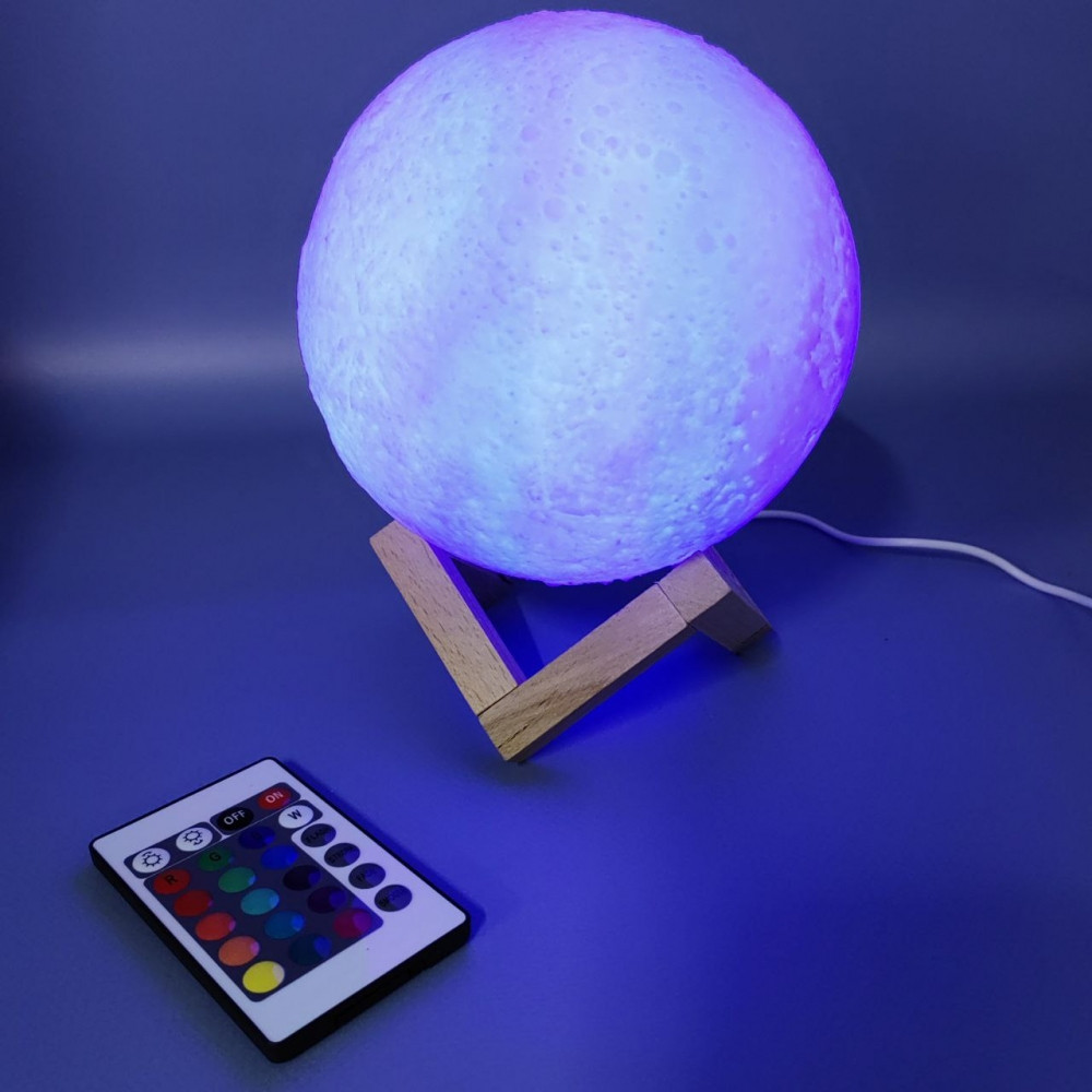 Лампа ночник Moon Lamp Humidifier с пультом управления / Луна объемная - фото 10 - id-p219685108