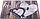 Коврик придверный Lima, 43x63см, принт (сердца), фото 3