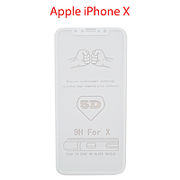 Защитное стекло Apple iPhone X (черный) 5D