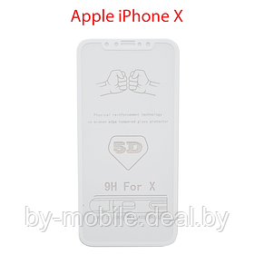 Защитное стекло Apple iPhone X (черный) 5D