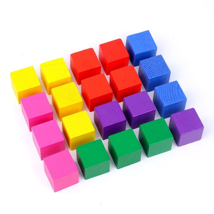 Кубики «Цветные» 20 элементов - фото 2 - id-p219690047