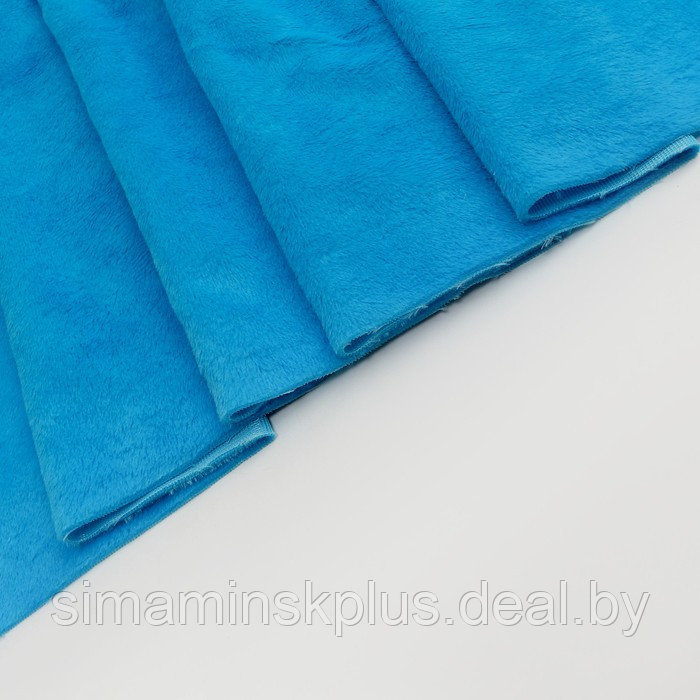 Лоскут Мех на трикотажной основе, 100*150см,цвет голубой - фото 2 - id-p219690504