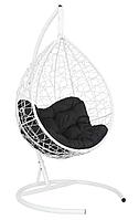 Подвесное кресло-кокон SEVILLA RELAX ротанг белый подушка черная