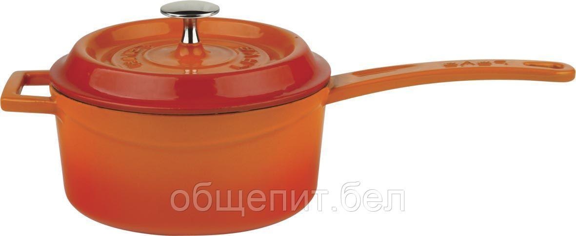 LAVA (Турция) Сотейник 1,0 л. чугун d=16 см. оранжевая LAVA /1/ - фото 1 - id-p219695102
