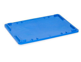 Россия (Пластик) Крышка к ящику 600*400*25 мм. сплошная синяя /1/400/