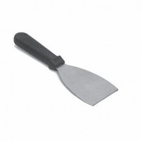 Индия Лопатка 25,5 см. прямая раб.часть 12*9 см. нерж. широкая с пластик. ручкой, черная /1/12/120/