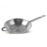 Китай (Нерж) Сковорода d=40 см. h=5 см. нерж. (индукция) с 2 ручками /1/6/