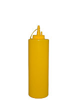Мастергласс Емкость для соуса 375 мл. d=55 мм. h=215 мм. с крышкой желтая MG /1/24/