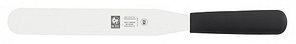 Icel (Португалия) Лопатка 37,5 см. прямая раб. часть 25*3,7 см. нерж. узкая с пластик. ручкой, черная Icel