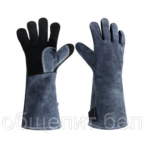 MGprof Рукавица (перчатка) термостойкая 41*15 см. (до +500°С) кожа (1 пара) MGprof /1/