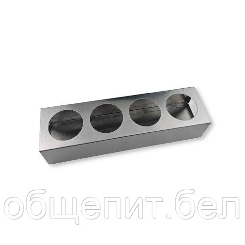 MGsteel Подставка для соусов 4 ячейки 36*10*8 см. нерж. MGsteel /1/24/ - фото 1 - id-p219696213