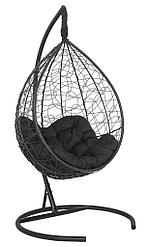 Подвесное кресло-кокон SEVILLA RELAX ротанг черный подушка черная