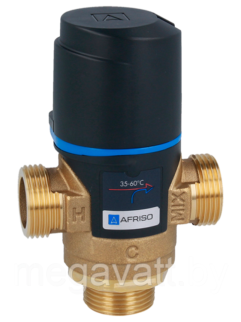 Термостатический смесительный клапан Afriso ATM 343 3/4" KVS 1,6 (35-60°С) - фото 1 - id-p219697286