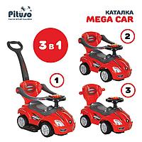 PITUSO Каталка с ручкой Mega Car (музыкальная панель) Red/Красный 382