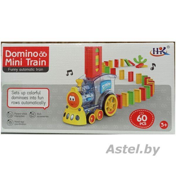 Музыкальная игрушка Свето-музыкальный поезд с домино, 60 кирпичиков арт.660B - фото 2 - id-p219610458